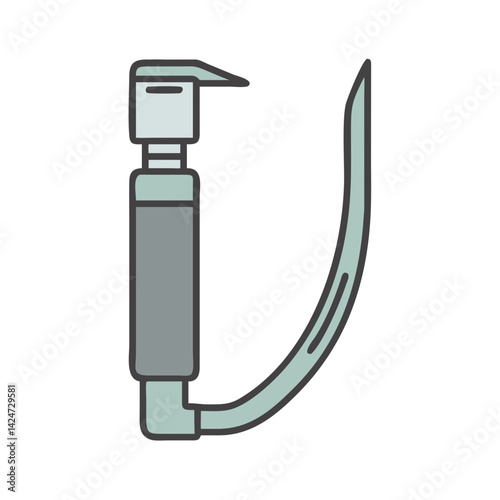 Laryngoscope Illustration: Medical Intubation Equipment for Emergency Medicine