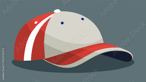 A faded baseball cap once worn by a grandfather at his favorite teams game now donned by his grandson as they watch the game together.. Vector illustration