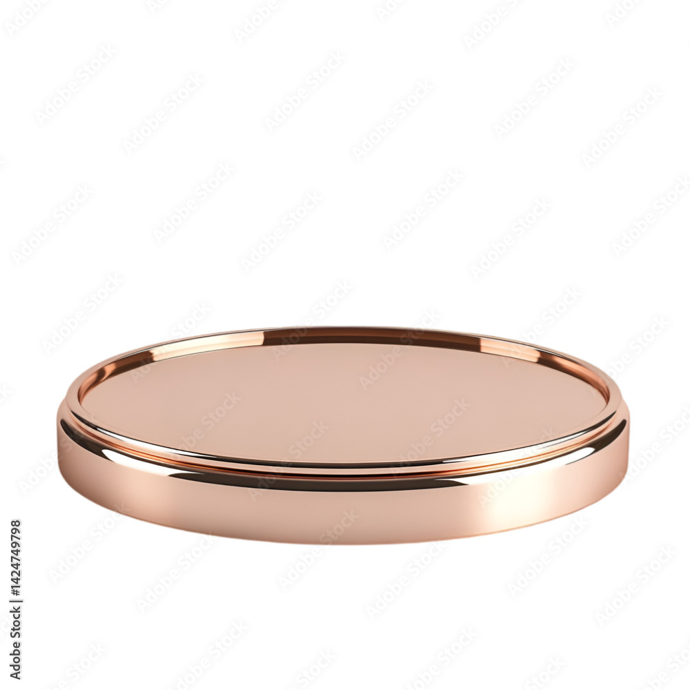 Rose Gold Round Display Stand Product Showcase Minimalist Design, Rose Gold Round Display Stand Product Showcase Minimalist Design,