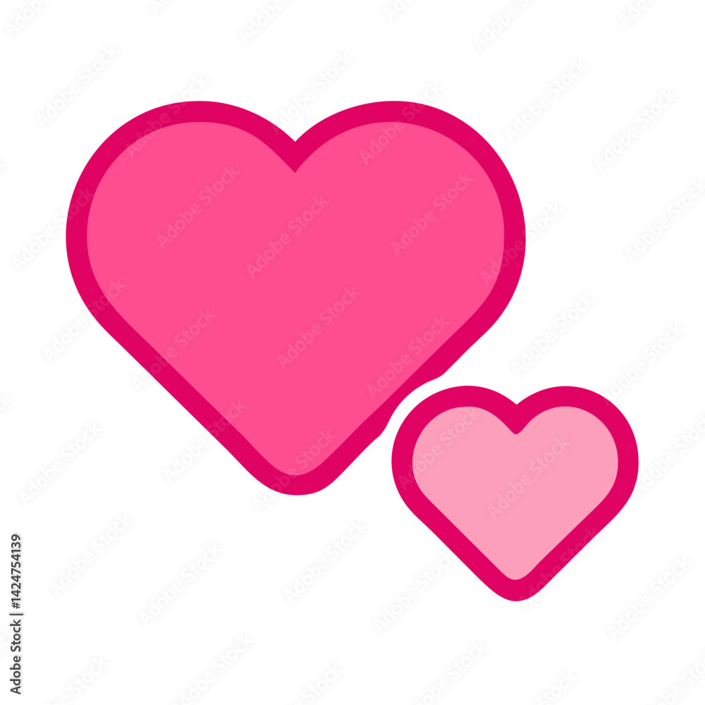 Vibrant Pink Heart Shape Symbolizing Love and Affection in a Playful Design Vibrant Pink Heart Shape Symbolizing Love and Affection in a Playful Design