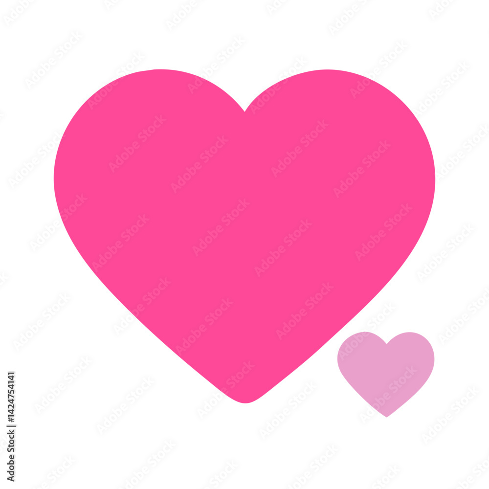 Vibrant Pink Heart Shape Symbolizing Love and Affection in a Playful Design Vibrant Pink Heart Shape Symbolizing Love and Affection in a Playful Design