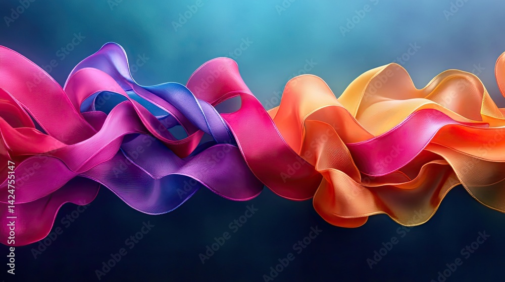World Cancer Day background with colorful ribbons for awareness.