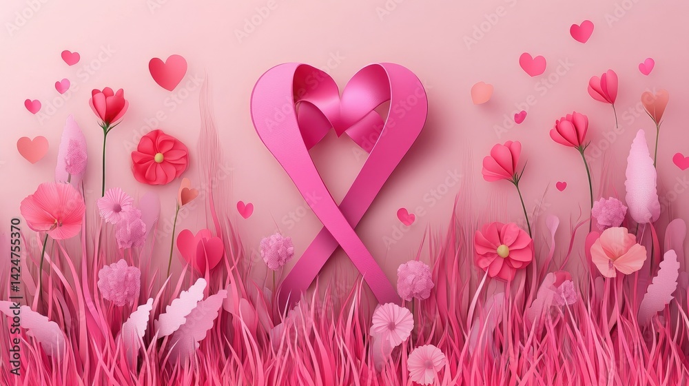 World Cancer Day campaign logo and poster background vector illustration.