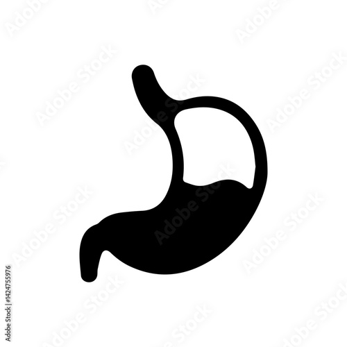 stomach glyph icon