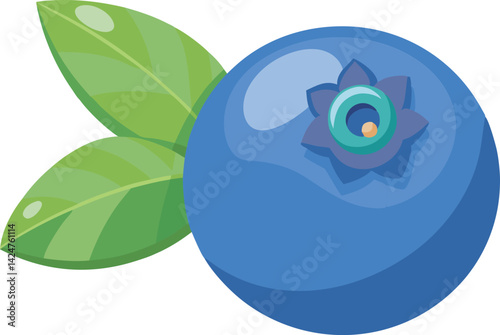 A vibrant vector art illustration of delicious bilberries, showcasing rich colors and detail, perfect for food, nature, or botanical themes.