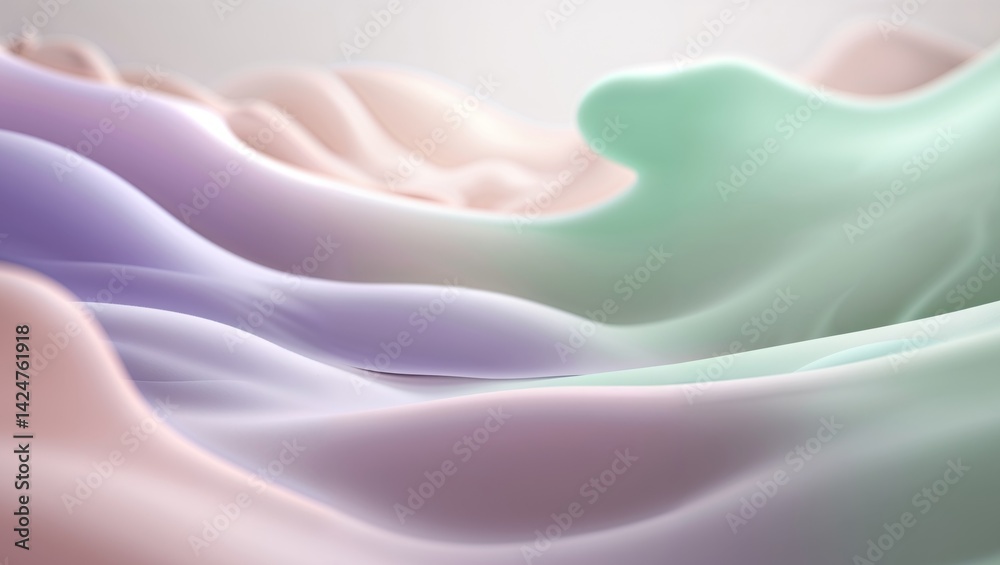Obraz premium Fluid Abstract Gradient Background with Smooth Shapes and Pastel Colors