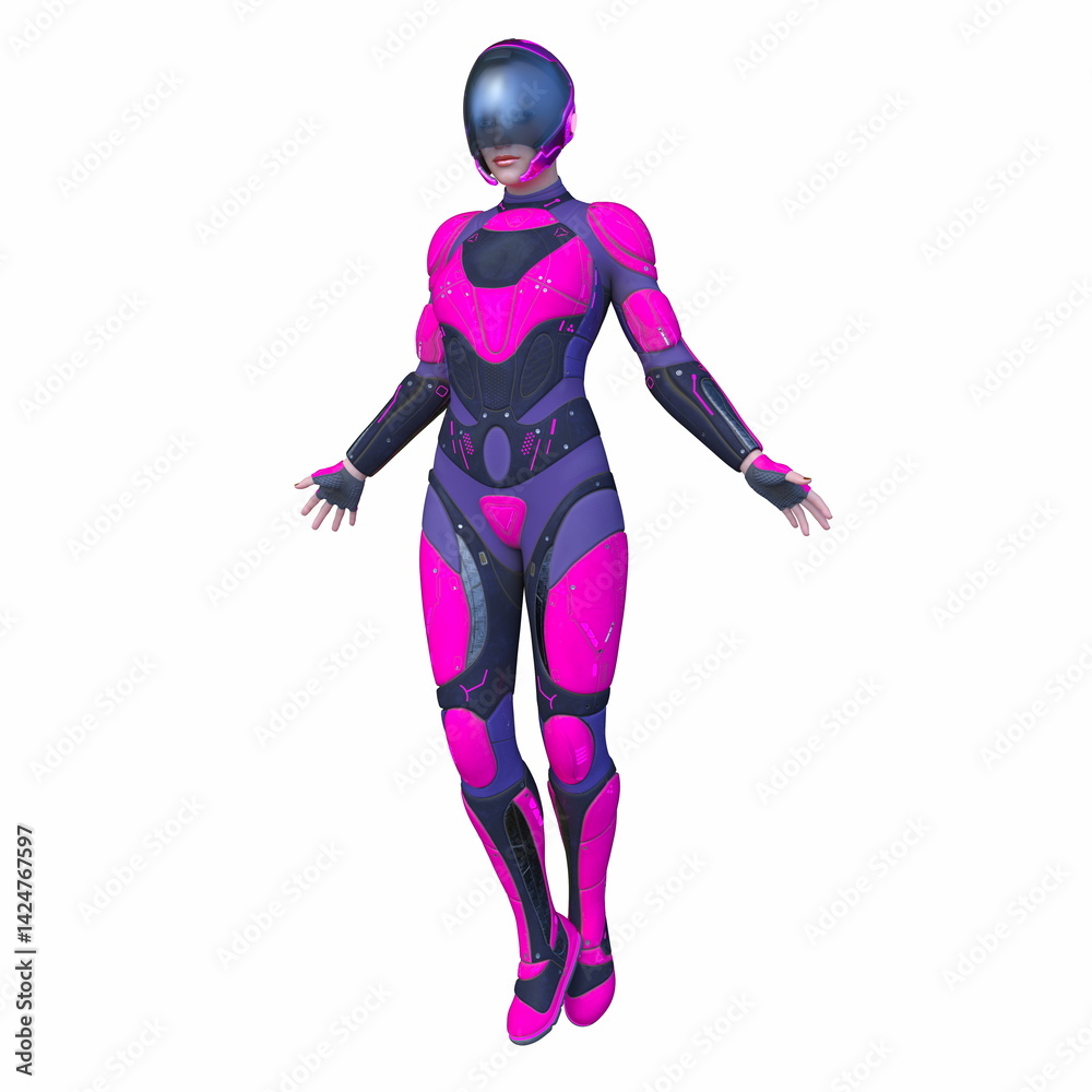 サイバーウーマン 3DCGレンダリング サイバーウーマン 3DCGレンダリング