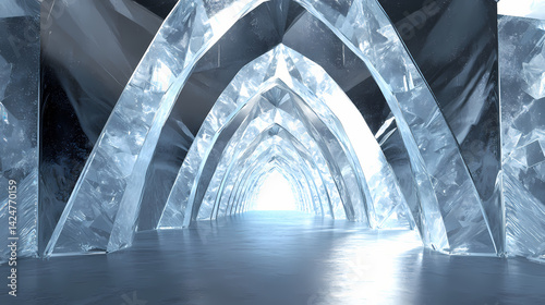 Crystalline, vaulted hall. Crystalline Arch. Illustration