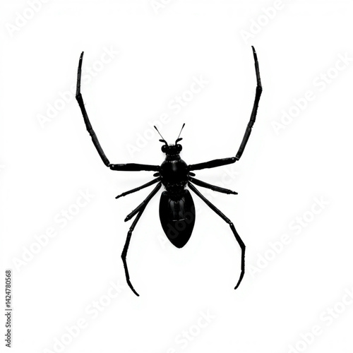High contrast black and white spider create with generative ai