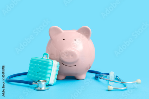 Piggy bank with doctor case...