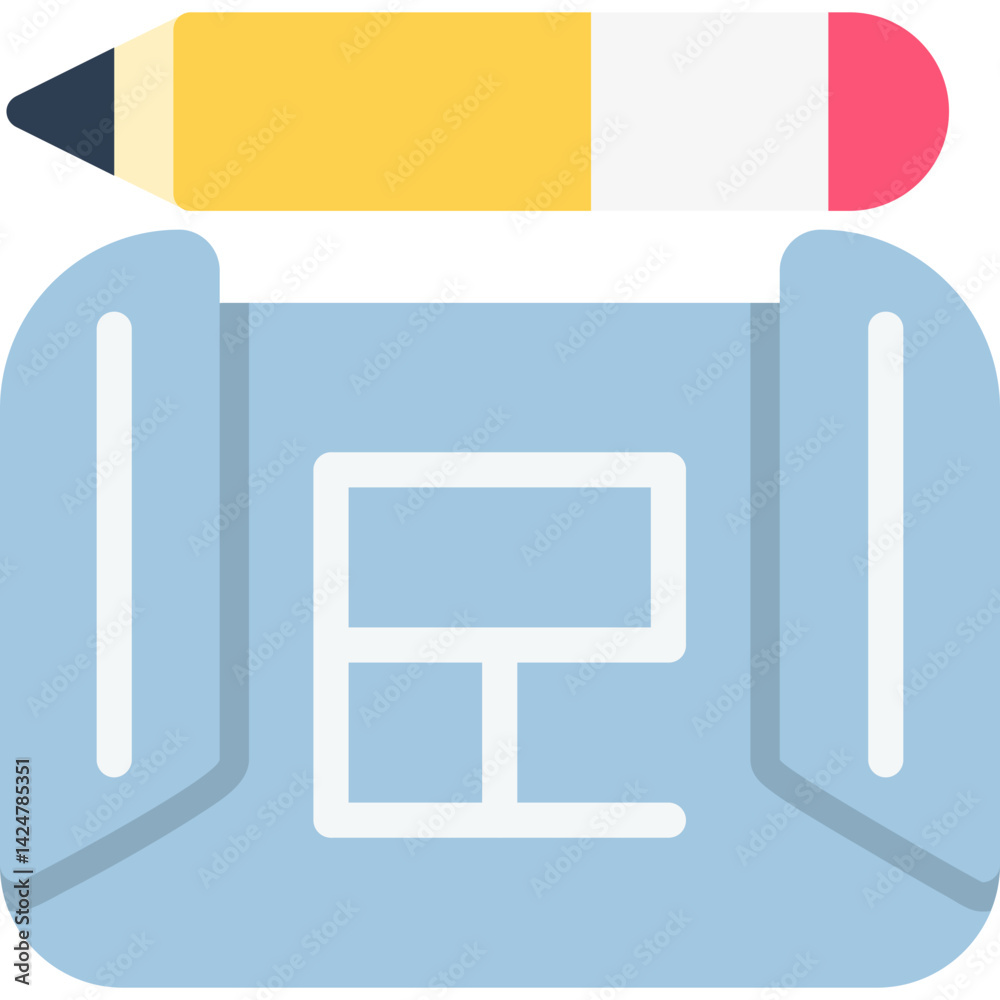 Blueprint Flat Icon Blueprint Flat Icon