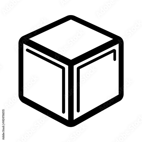 Minimalist outline of a plyo box suitable for fitness training and workout routines at home or gym environments
