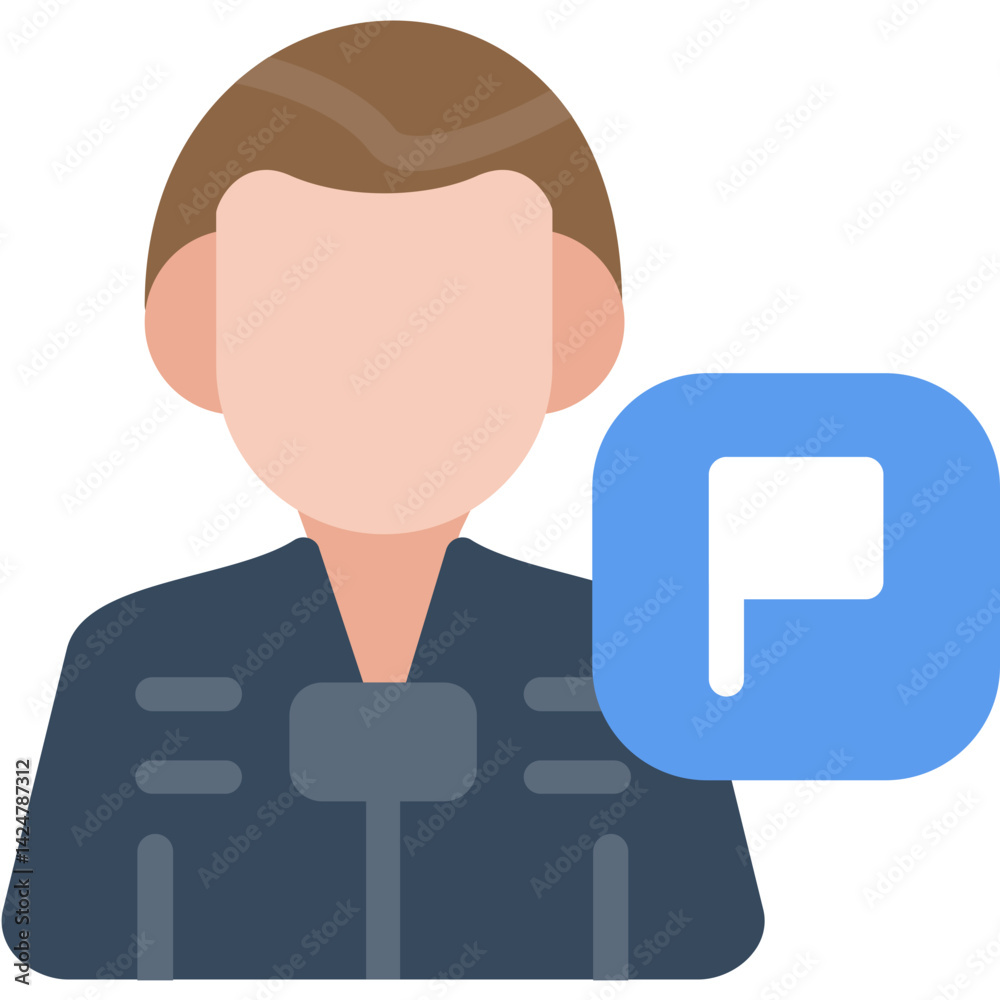 Winning Mindset Flat Icon Winning Mindset Flat Icon