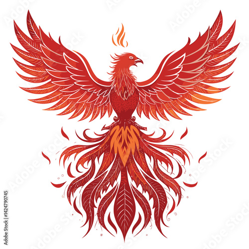 Mythical Firebird Illustration and Fantasy Art