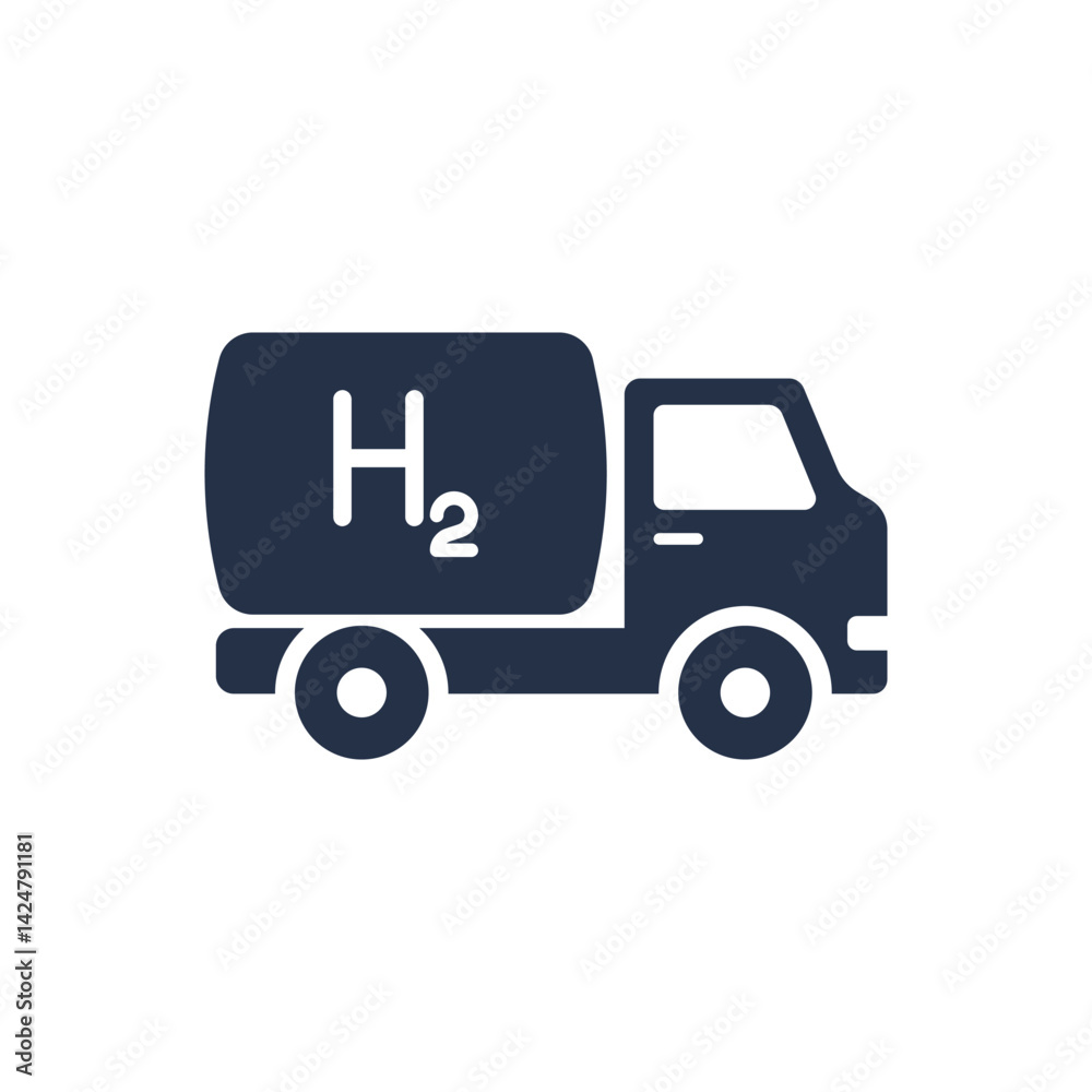 Hydrogen icon. Solid glyph series icon Hydrogen icon. Solid glyph series icon