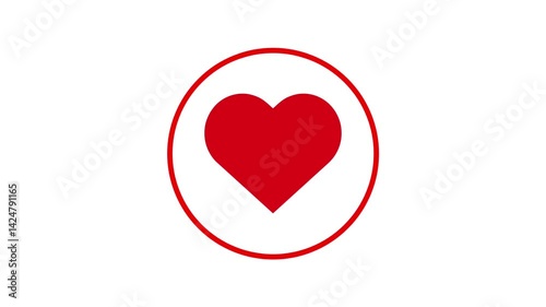 Love symbol motion graphic with smooth loop. Perfect for video editing, motion graphics, web and digital projects.