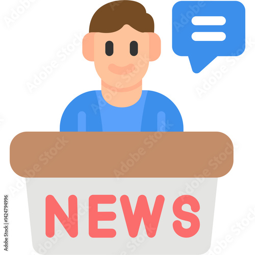Newsroom Flat Icon