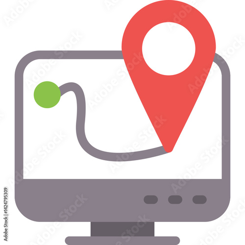Digital Nomad, remote work, travel work, telecommuting, online job, freelance, remote worker, work from anywhere, location independence, remote job Flat Icon