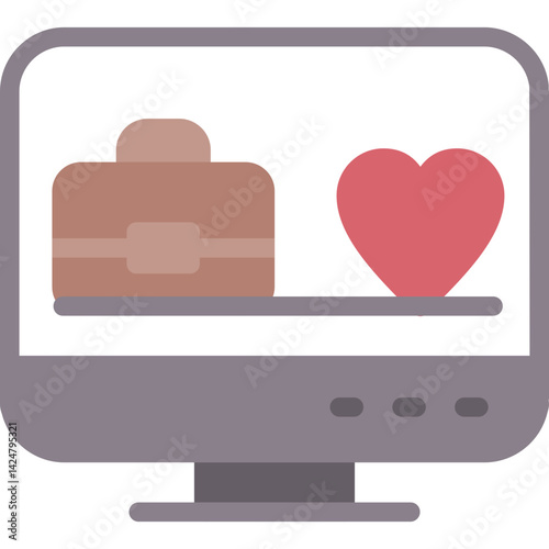 Work-Life Balance, productivity, remote work, time management, flexible work, telecommuting, personal time management, work efficiency, mental health, home office setup Flat Icon
