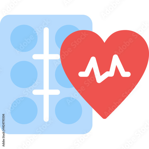 Cardiac Medications Flat Icon
