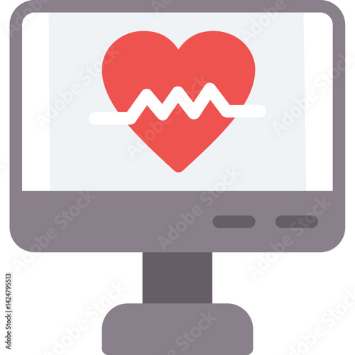 Cardiac Diagram Flat Icon