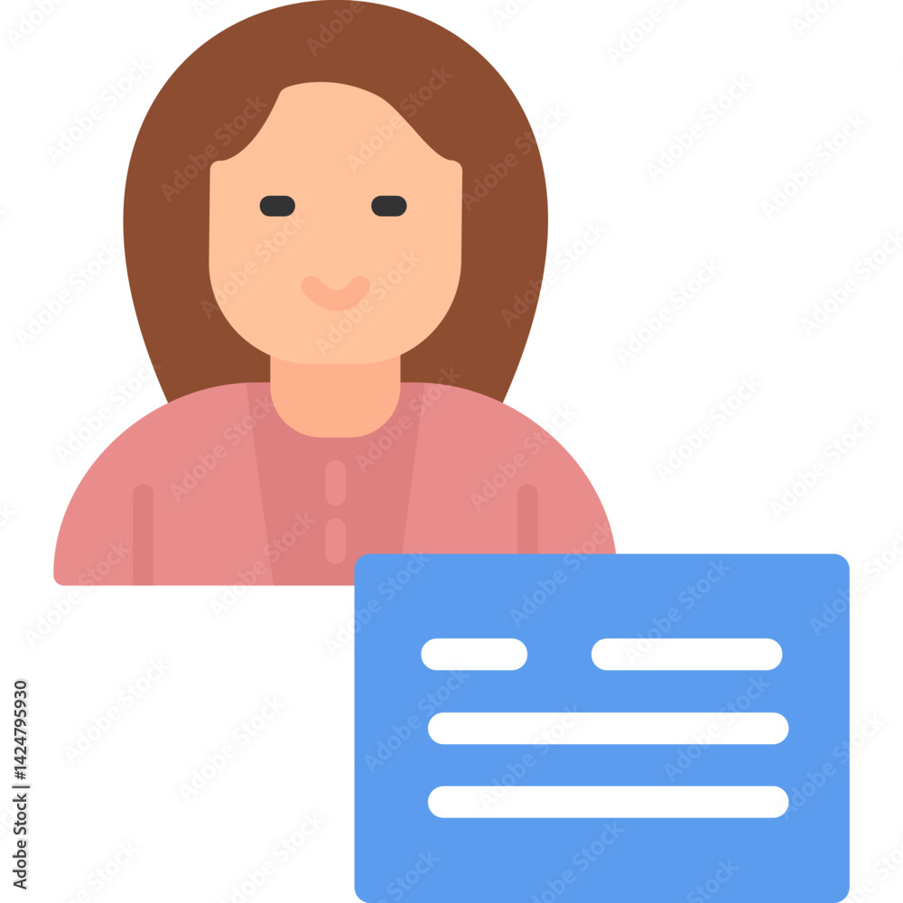 Teaching Assistant Flat Icon Teaching Assistant Flat Icon