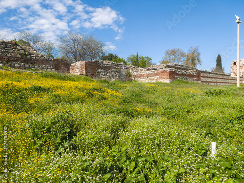 Ruins of Roman fortifications in a town of Hisarya, Bulgaria