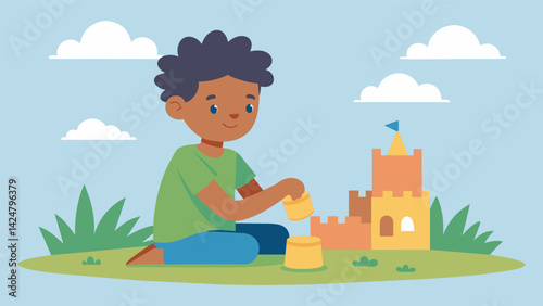 A child sits in the grass building elaborate sandcastles with no agenda except to let their imagination run wild..