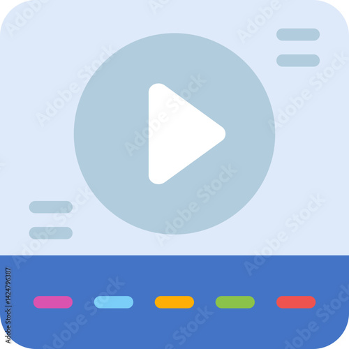 Video Player Flat Icon