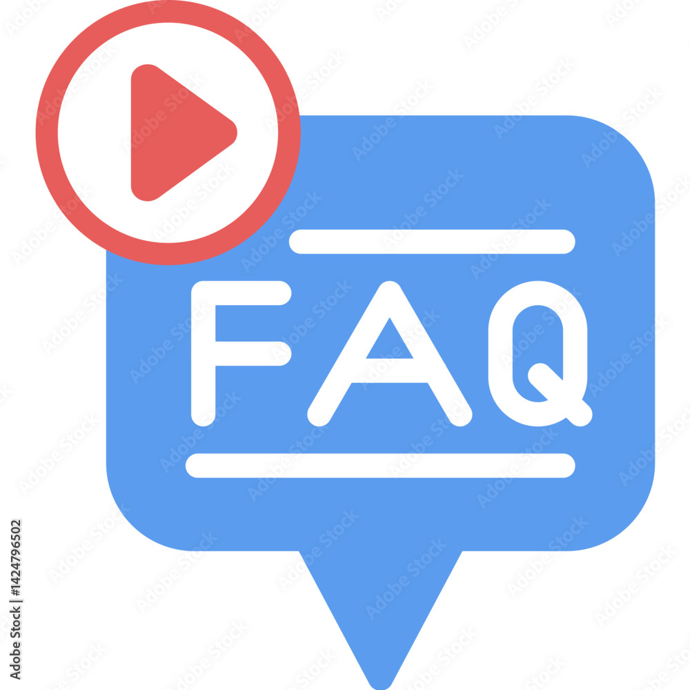 FAQ Section Flat Icon