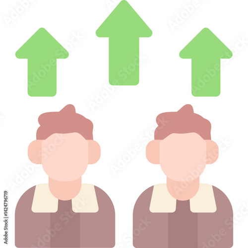 Team Growth Flat Icon