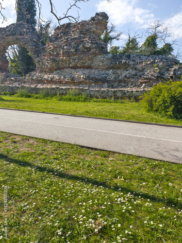 Obraz na płótnie Ruins of Roman fortifications in a town of Hisarya, Bulgaria w salonie