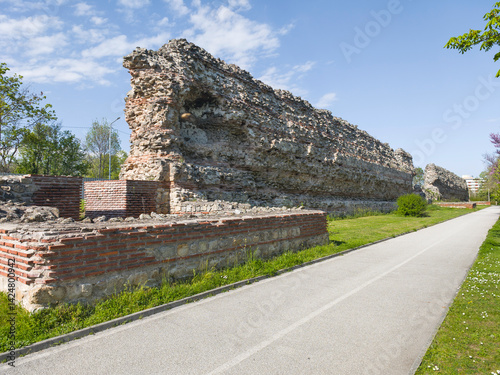 Ruins of Roman fortifications in a town of Hisarya, Bulgaria