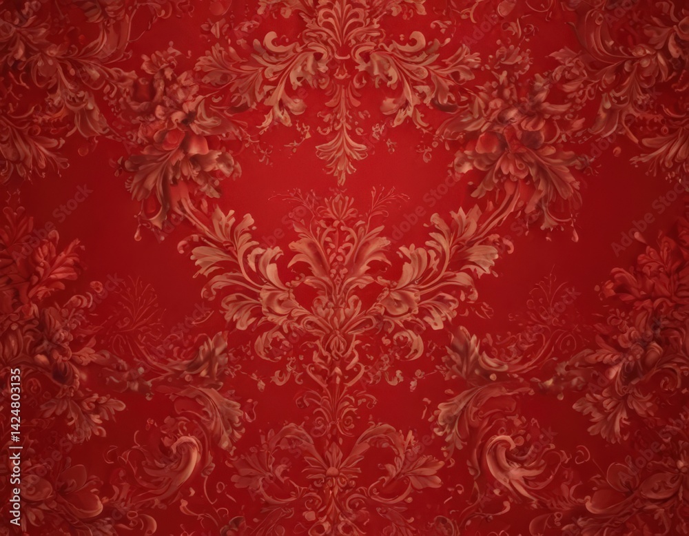 Luxurious red damask, perfect event backdrop  Traditional design for holiday cards or invitations , elegant, event