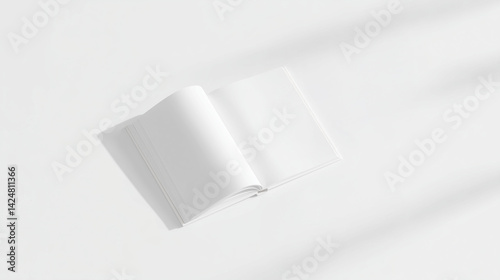 Obraz na płótnie Opened Book Mockup with White Space for Template and Advertising Layout w salonie