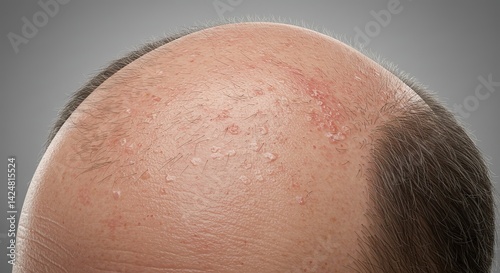 Close up View Of A Scalp With Sparse Hair