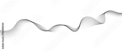Obraz na płótnie Flowing Dot Wave halftone gradient pattern on transparent background
w salonie