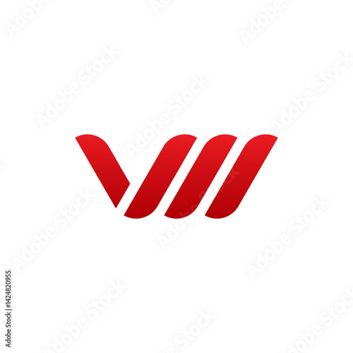 VM logo simple elegant modern colour red bussines.eps