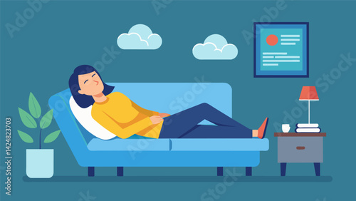 A patient lying on a couch in a calm and relaxed state discussing their breakthroughs in therapy after receiving ketamine treatments..