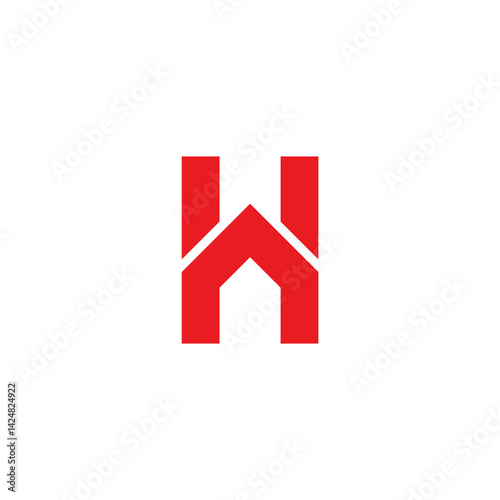 h logo real estate red simple modern.eps