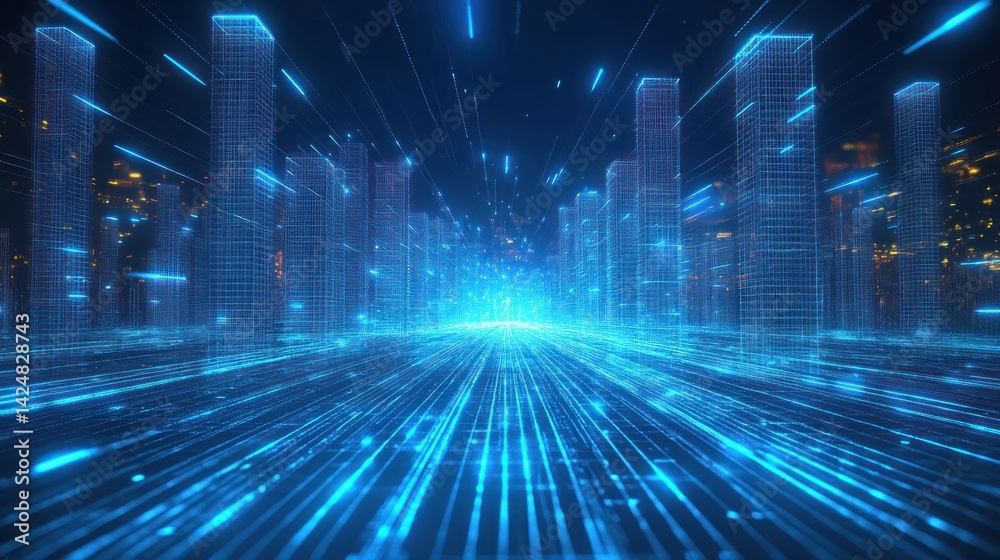Digital Cityscape: A Futuristic Vision of Urban Development
