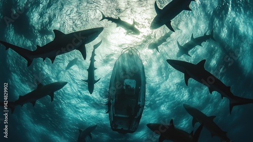 Surrounded by Sharks: An Underwater Encounter