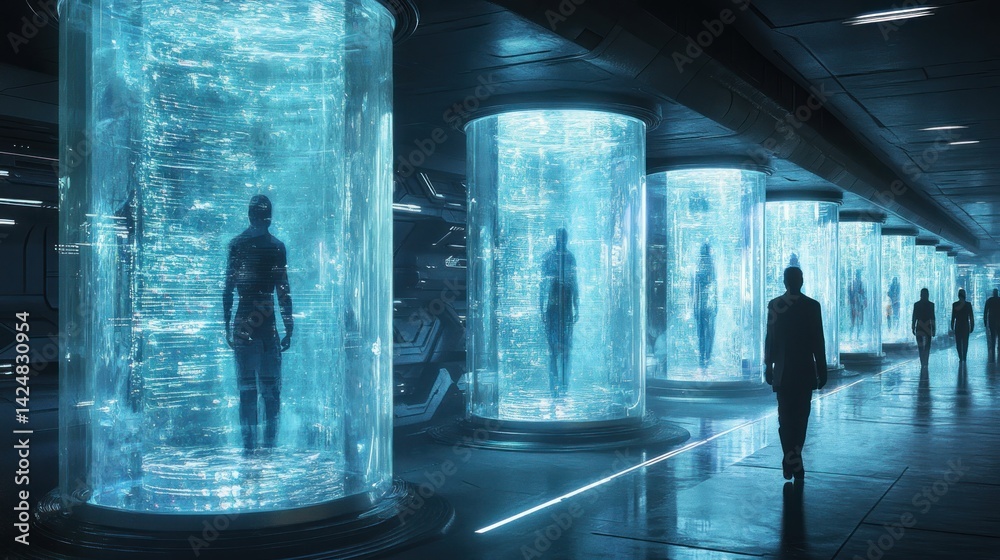 Cryogenic Chamber: A Futuristic Vision of Suspended Animation