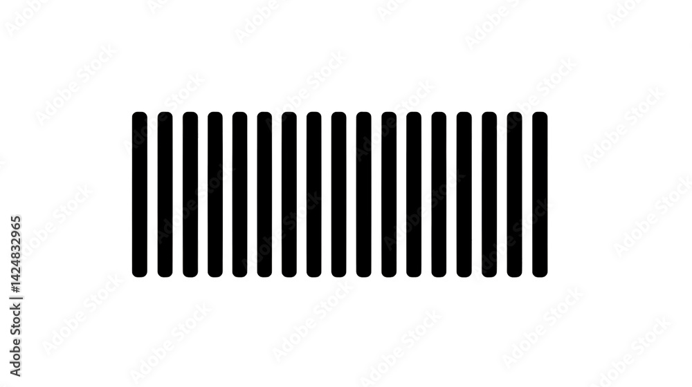Professional Almost Black Barcode Icon for High-Quality Scanning Purposes Professional Almost Black Barcode Icon for High-Quality Scanning Purposes