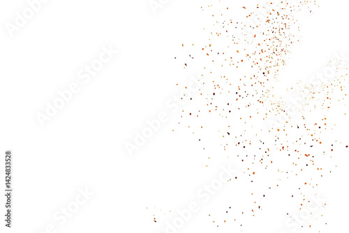 Abstract Colorful Glittering Confetti On Black Isolated Background