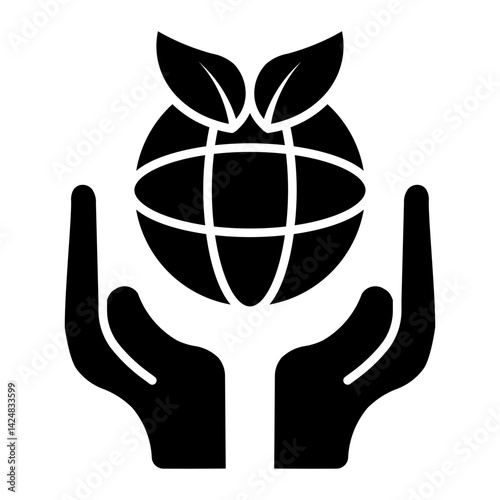 save the planet Solid icon