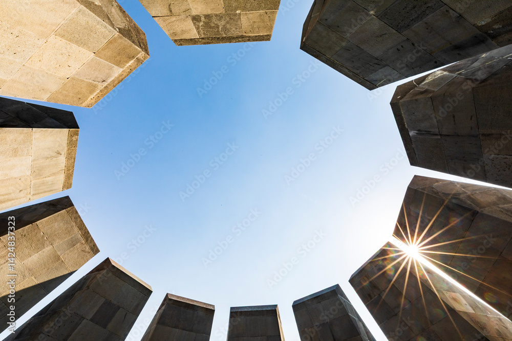 Yerevan, Yerevan Province, Armenia. The Memorial Hall at the Tsitsernakaberd Armenian Genocide Memorial Complex.