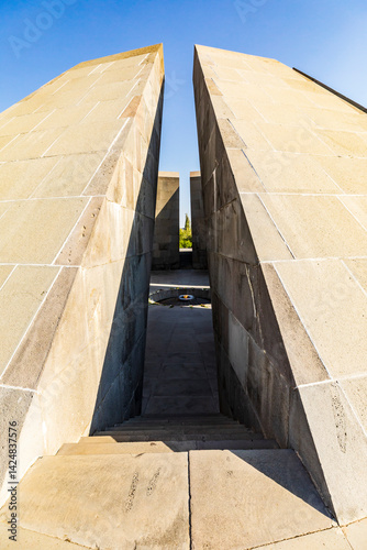 Yerevan, Yerevan Province, Armenia. The Memorial Hall at the Tsitsernakaberd Armenian Genocide Memorial Complex.