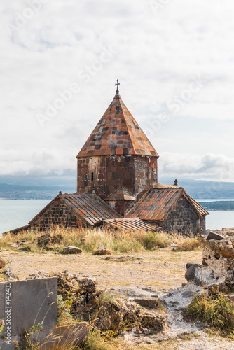 Obraz na płótnie Western Asia, Eurasia, South Caucasus, Republic of Armenia. Sevan. The church of Surp Arakelots at the Sevanavank Monastery complex on Lake Sevan. w salonie
