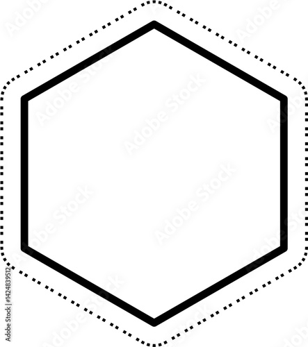 Vector outline abstract shapes with dashed lines for kids' coloring and cutting activities. Perfect for educational worksheets, DIY crafts, and printable projects.
